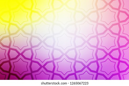 Light Pink, Yellow vector template with sky stars. Stars on blurred abstract background with gradient. Pattern for new year ad, booklets.
