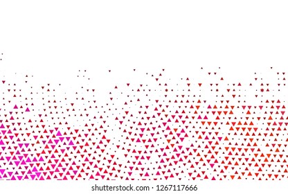 Light Pink, Yellow vector template with crystals, triangles. Illustration with set of colorful triangles. Modern template for your landing page.