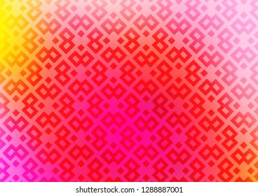 Light Pink, Yellow vector template with crystals, rectangles. Glitter abstract illustration with rectangular shapes. The template can be used as a background.