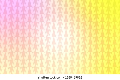 Light Pink, Yellow vector template with lines, triangles. Modern abstract illustration with colorful triangles. Pattern for websites.