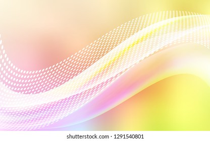 Light Pink, Yellow vector template with circles, triangles. Abstract illustration with colorful discs and triangles. Design for your business advert.