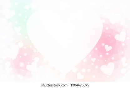 Light Pink, Yellow vector  template with doodle hearts. Blurred decorative design in doodle style with hearts. Design for ad, poster, banner of Valentine Day.