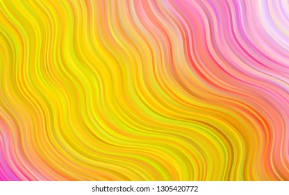 Light Pink, Yellow vector template with bubble shapes. Shining crooked illustration in marble style. Brand new design for your ads, poster, banner.