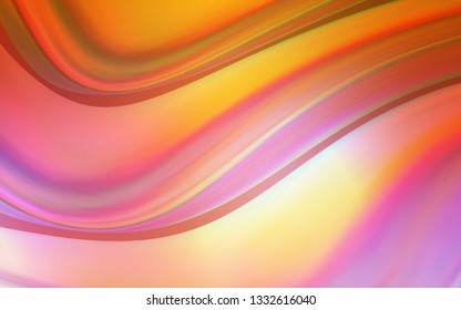 Light Pink, Yellow vector template with lines, ovals. Creative illustration in halftone marble style with gradient. Marble design for your web site.