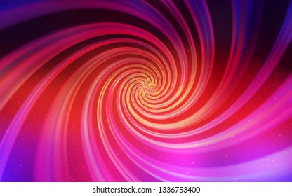 Light Pink, Yellow vector template with space stars. Glitter abstract illustration with colorful cosmic stars. Pattern for futuristic ad, booklets.