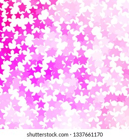 Light Pink, Yellow vector template with neon stars. Modern geometric abstract illustration with stars. Pattern for new year ad, booklets.