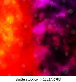 Light Pink, Yellow vector template with circles. Abstract colorful disks on simple gradient background. Design for your commercials.