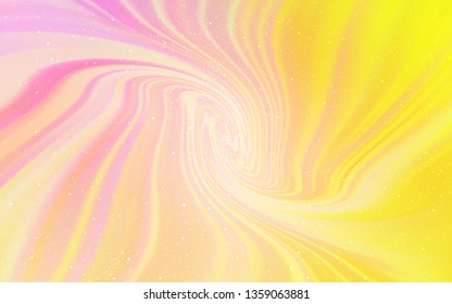 Light Pink, Yellow vector template with space stars. Blurred decorative design in simple style with galaxy stars. Pattern for astronomy websites.