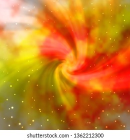 Light Pink, Yellow vector template with neon stars. Colorful illustration with abstract gradient stars. Best design for your ad, poster, banner.