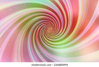 Light Pink, Yellow vector template with space stars. Shining illustration with sky stars on abstract template. Template for cosmic backgrounds.
