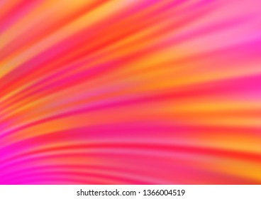 Light Pink, Yellow vector template with lava shapes. Glitter abstract illustration with wry lines. Brand new design for your ads, poster, banner.