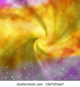 Light Pink, Yellow vector template with neon stars. Shining colorful illustration with small and big stars. Pattern for websites, landing pages.