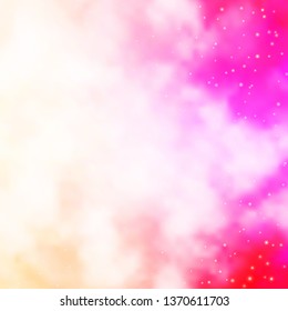 Light Pink, Yellow vector template with neon stars. Blur decorative design in simple style with stars. Theme for cell phones.