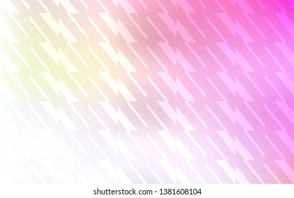 Light Pink, Yellow vector template with repeated sticks. Colorful shining illustration with lines on abstract template. Best design for your ad, poster, banner.