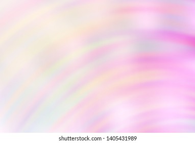 Light Pink, Yellow vector template with curved lines. Colorful geometric sample with gradient lines.  A new texture for your  ad, booklets, leaflets.