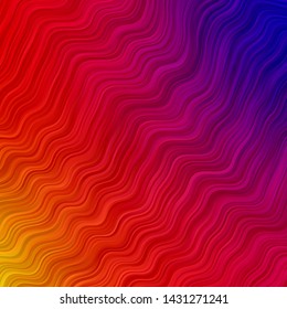 Light Pink, Yellow vector template with curved lines. Gradient illustration in simple style with bows. Pattern for websites, landing pages.
