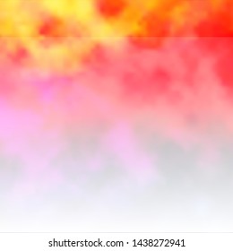 Light Pink, Yellow vector template with sky, clouds. Abstract colorful clouds on gradient illustration. Colorful pattern for appdesign.
