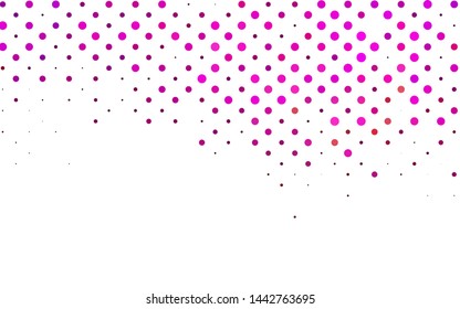 Light Pink, Yellow vector template with circles. Illustration with set of shining colorful abstract circles. Pattern of water, rain drops.
