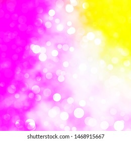 Light Pink, Yellow vector template with circles. Glitter abstract illustration with colorful drops. Design for your commercials.