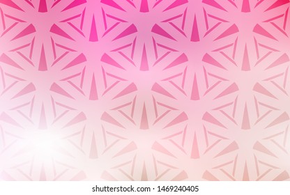 Light Pink, Yellow vector template with crystals, triangles. Illustration with set of colorful triangles. Modern template for landing page.