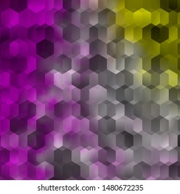Light Pink, Yellow vector template in hexagonal style. Abstract illustration with colorful hexagons. Design for website posters, banners.