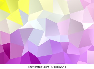 Light Pink, Yellow vector template with rhombus. Abstract gradient illustration with rectangles. Smart design for your business advert.