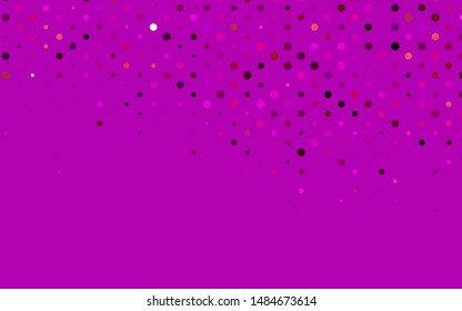 Light Pink, Yellow vector template with circles. Illustration with set of shining colorful abstract circles. Design for business adverts.