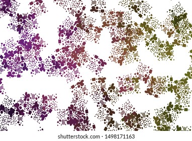 Light Pink, Yellow vector template with chaotic shapes. Modern abstract illustration with colorful random forms. Best smart design for your business.