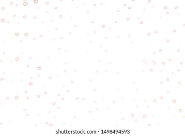 Light Pink, Yellow vector template with doodle hearts. Illustration with hearts in love concept for valentine's day. Design for your business advert of anniversary.