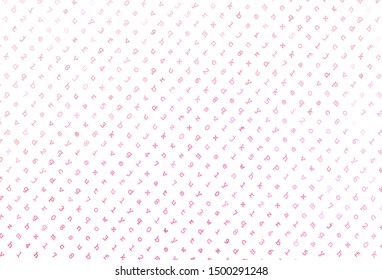 Light Pink, Yellow vector template with isolated letters. Colored alphabet signs with gradient on white background. Template for lettering, typography.