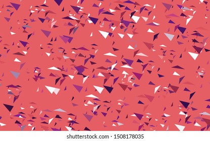 Light Pink, Yellow vector template with crystals, triangles. Decorative design in abstract style with triangles. Template for wallpapers.