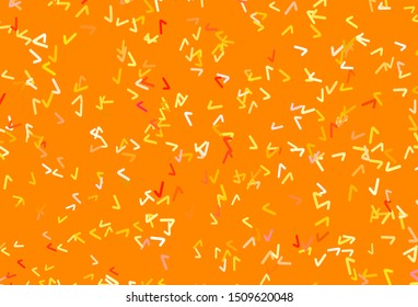 Light Pink, Yellow vector template with bent lines. A shining illustration, which consists of curved lines. Abstract style for your business design.