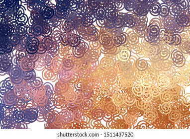 Light Pink, Yellow vector template with curved lines. Colorful illustration in abstract style with gradient. Abstract style for your business design.