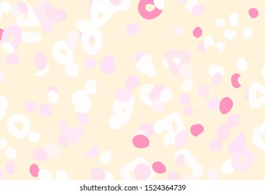 Light Pink, Yellow vector template with chaotic shapes. Modern abstract illustration with colorful random forms. Background for a cell phone.