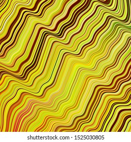 Light Pink, Yellow vector template with bent lines. Colorful abstract illustration with gradient lines. Brand new design for your ads, poster, banner.