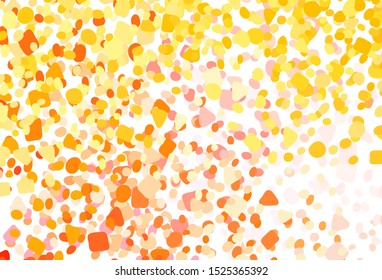 Light Pink, Yellow vector template with chaotic shapes. Modern abstract illustration with colorful random forms. Simple design for your web site.