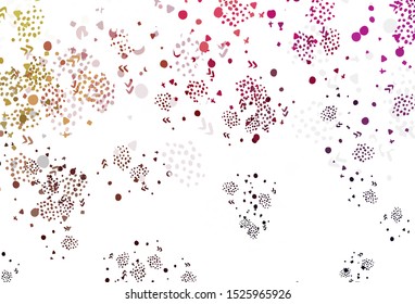Light Pink, Yellow vector template with chaotic shapes. Simple colorful illustration with abstract gradient shapes. Background for a cell phone.