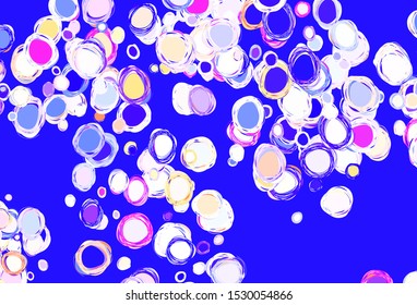 Light Pink, Yellow vector template with circles. Blurred decorative design in abstract style with bubbles. New template for your brand book.