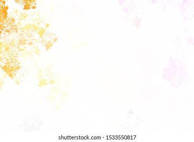 Light Pink, Yellow vector template with chaotic shapes. Decorative design in abstract style with random forms. Elegant design for wallpapers.