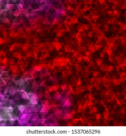 Light Pink, Yellow vector template with lines, triangles. Shining abstract illustration with colorful triangles. Pattern for booklets, leaflets