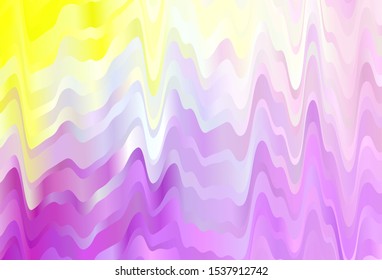 Light Pink, Yellow vector template with wry lines. A circumflex abstract illustration with gradient. The best colorful design for your business.