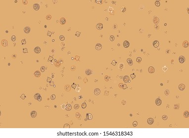 Light Pink, Yellow vector template with organic meal. Colorful decorative design of snacks in doodle style. Pattern for ad, booklets, leaflets of restaurants.