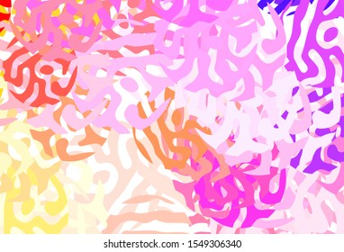 Light Pink, Yellow vector template with chaotic shapes. Simple colorful illustration with abstract gradient shapes. Background for a cell phone.