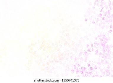 Light Pink, Yellow vector template with repeated sticks, dots. Lines on blurred abstract background with gradient. Pattern for ad, booklets, leaflets.