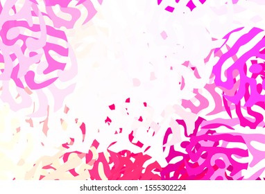 Light Pink, Yellow vector template with chaotic shapes. Modern abstract illustration with colorful random forms. Background for a cell phone.
