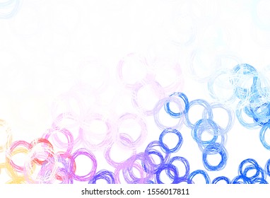 Light Pink, Yellow vector template with circles. Beautiful colored illustration with blurred circles in nature style. Pattern for futuristic ad, booklets.