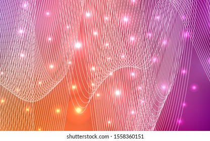 Light Pink, Yellow vector template with carnival confetti. Modern geometrical abstract illustration with carnival ribbons. New design for ad, poster, banner of your Party.