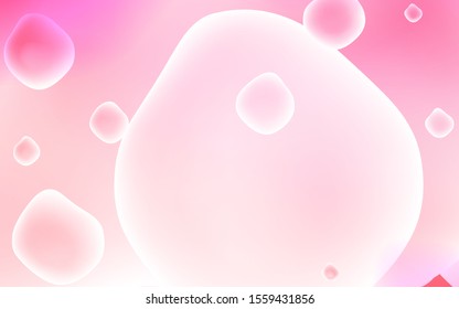 Light Pink, Yellow vector template with bubble shapes. Shining illustration, which consist of blurred lines, circles. Memphis style for your business design.