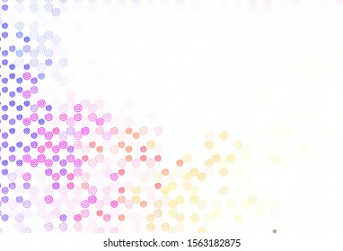 Light Pink, Yellow vector template with curved lines. A shining illustration, which consists of curved lines. A new texture for your  ad, booklets, leaflets.