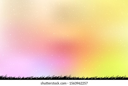 Light Pink, Yellow vector template with space stars. Modern abstract illustration with Big Dipper stars. Smart design for your business advert.